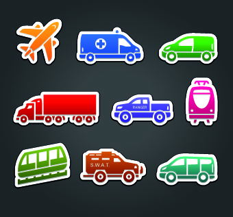 Different Transport stickers vector 01 transport stickers sticker different   