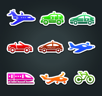 Different Transport stickers vector 04 transport stickers sticker different   