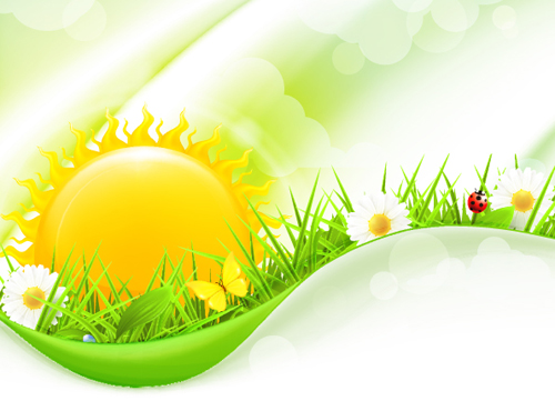 Set of Sunny day vector background 05 sunny day sunny day   