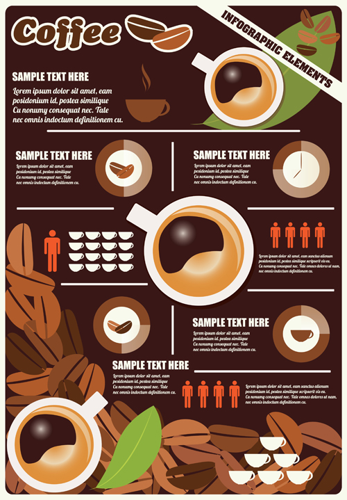 Coffee infographics business template design vector 06 infographics infographic business template business   