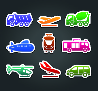 Different Transport stickers vector 05 transport stickers sticker different   