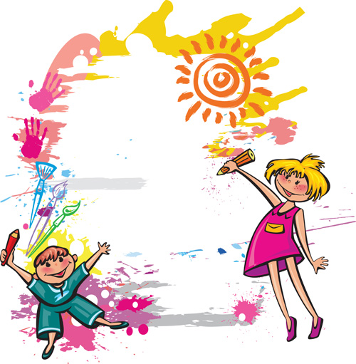 Cute Kids design vector 03 kids cute   