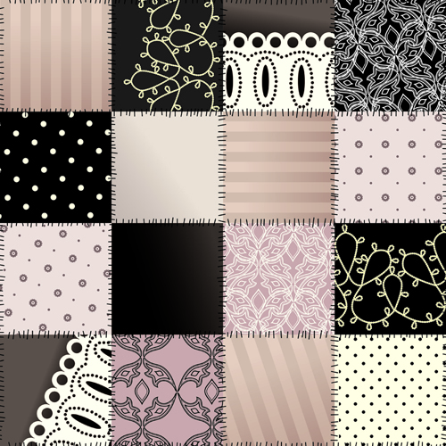 Set of Different Fabric patterns vector 02 patterns pattern fabric different   