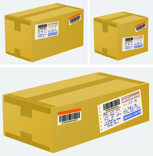 Set of Kraft Box design vector 02 Kraft box   