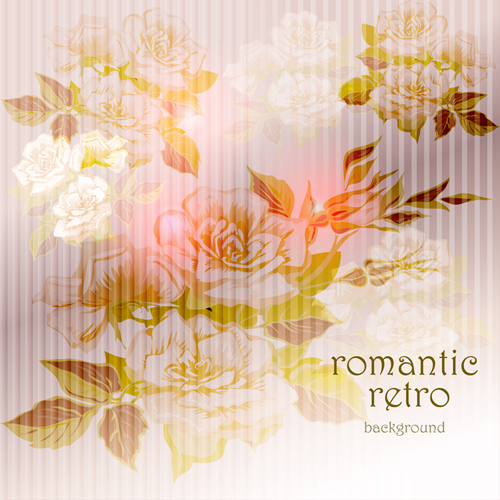 Elements of Vintage background with flowers vector graphics 01 vintage flowers flower elements element   