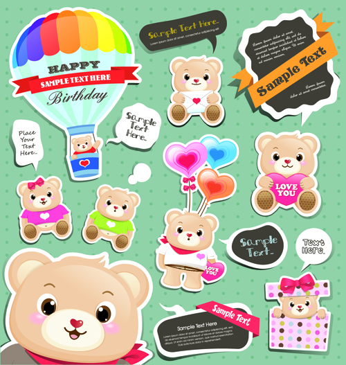 Super cute teddy bear design vector graphics 01 vector graphics vector graphic teddy bear super cute   