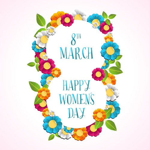 8 March womens day background set 10 vector womens day background 8 March   