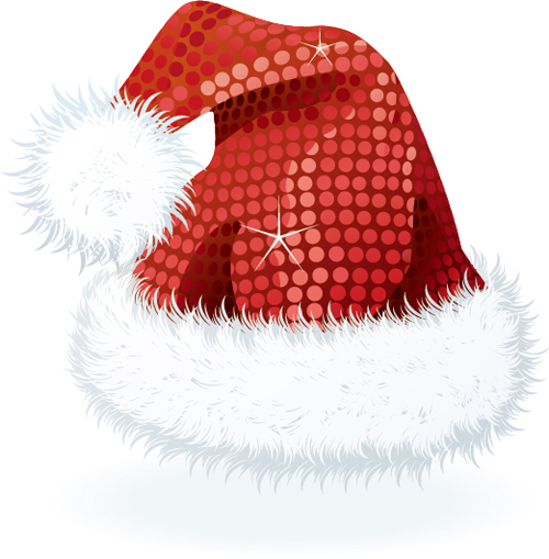 Vector 2016 christmas hat material set 03 material christmas 2016   