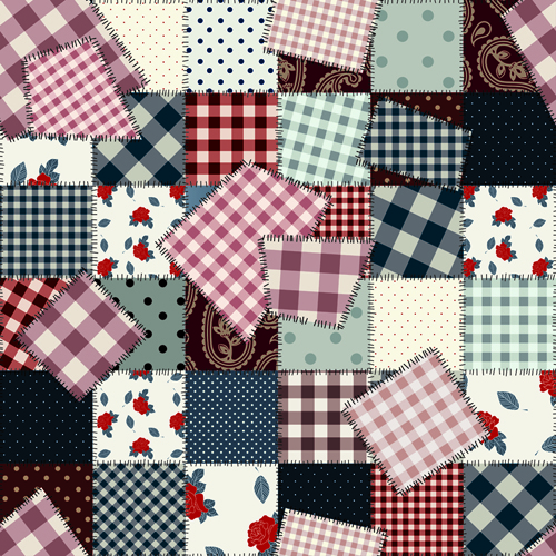 Set of Different Fabric patterns vector 04 patterns pattern fabric different   