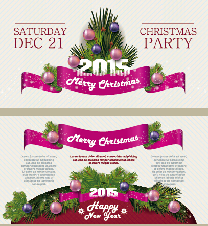 2015 christmas party poster banner vector poster christmas banner   
