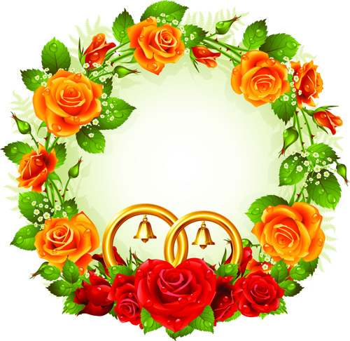 Flowers Wreath design vector 02 wreath flowers flower   