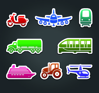 Different Transport stickers vector 02 transport stickers sticker different   