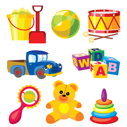 Shiny children Toys vector illustration vector 04 toys shiny illustration children   