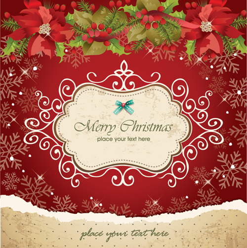 Vector set of Christmas cards backgrounds art 02 christmas cards card   