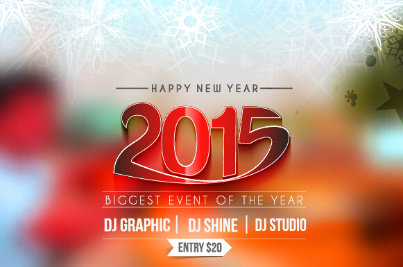 2015 new year blurs backgrounds vector set 06 new year blurs backgrounds background 2015   