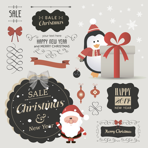 Christmas sale labels elements vector 03 sale labels label elements element   