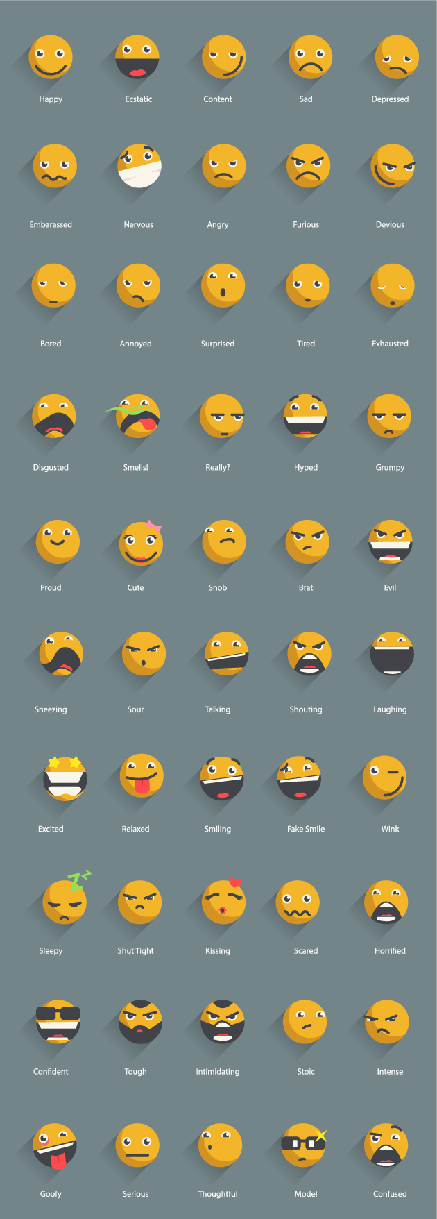 Yellow shadowed emoticons icons vector yellow shadowed icons icon emoticons   