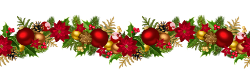 Christmas decorative seamless borders vectors 03 seamless decorative christmas border   