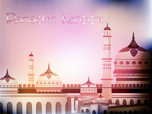Mosque landscapes design vector set 02 mosque landscape   