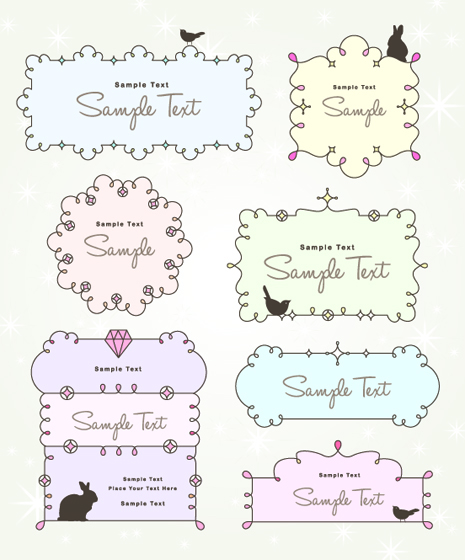 Cute baby hand drawn frames vector 02 hand-draw hand drawn frames   