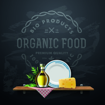 Vector Organic food backgorunds 01 organic food   
