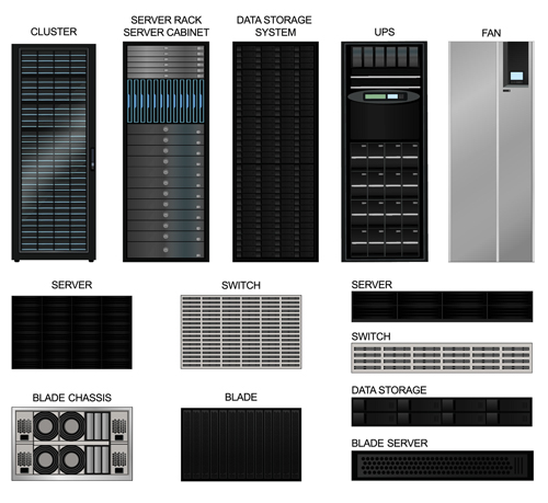 Creative server design elements vector 02 server creative   