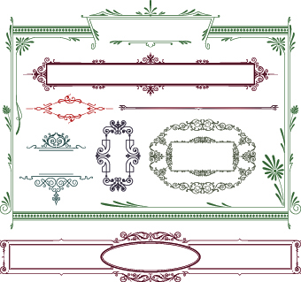 Vector decoration frame and borders illustration 02 illustration decoration borders border   