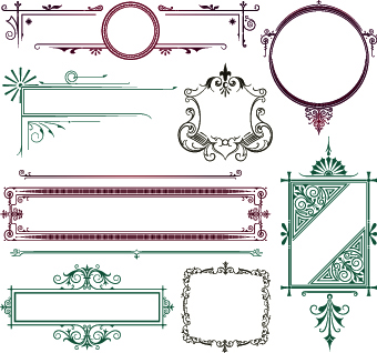 Vector decoration frame and borders illustration 01 illustration decoration decor borders border   