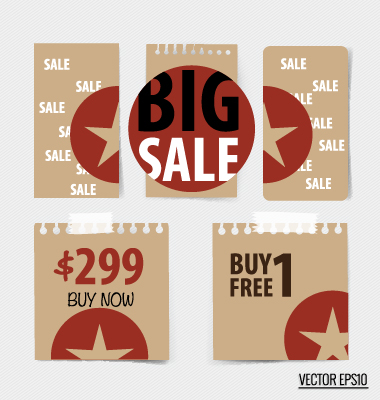 Paper banners sale elements vector 02 sale paper elements banners   