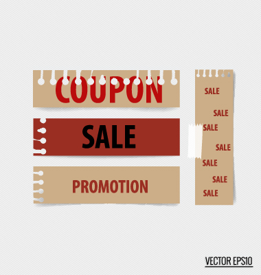 Paper banners sale elements vector 01 sale paper elements banners   