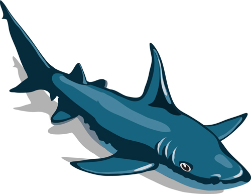 Vivid shark design vectors set 01 vivid shark   