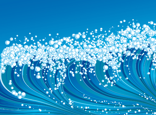 Sea Waves vector background set 03 waves wave sea   