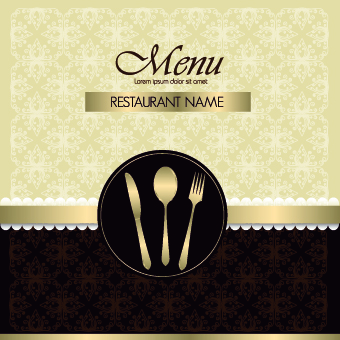 Restaurant menu cover design set 04 restaurant menu cover   