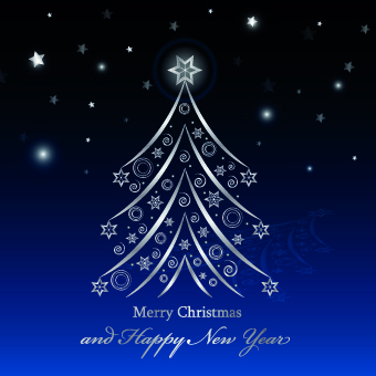 Shiny christmas tree blue new year background shiny new year new christmas tree christmas background   