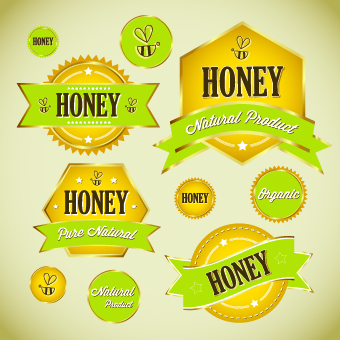 Honey labels vector 05 labels label honey   