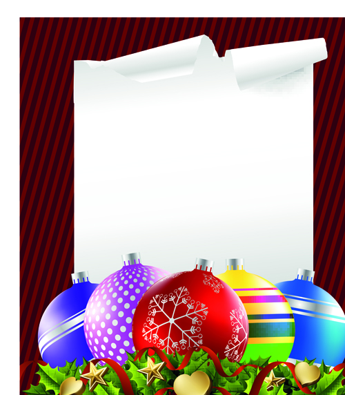 2014 Colored Christmas balls background vector 02 colored color christmas background vector background   