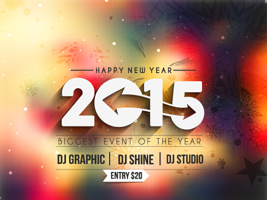 2015 new year blurs backgrounds vector set 09 new year blurs backgrounds background   