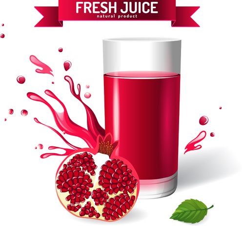 Fresh pomegranate juice creative design vector juice fresh creative   
