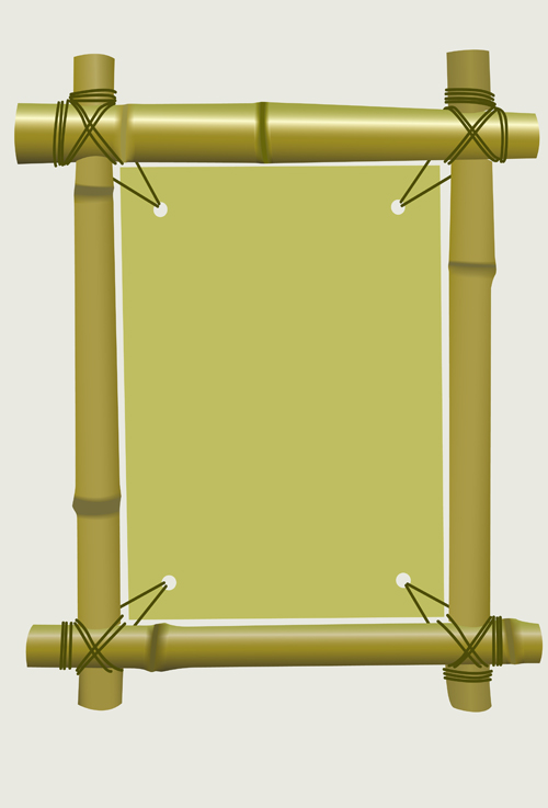 Set of Different of Bamboo Frame design vector 04 frame different   