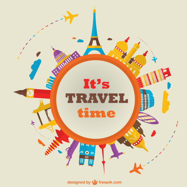 World travel time vector background world travel time background   