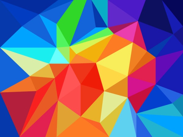 Multicolor geometric shapes design vector background   