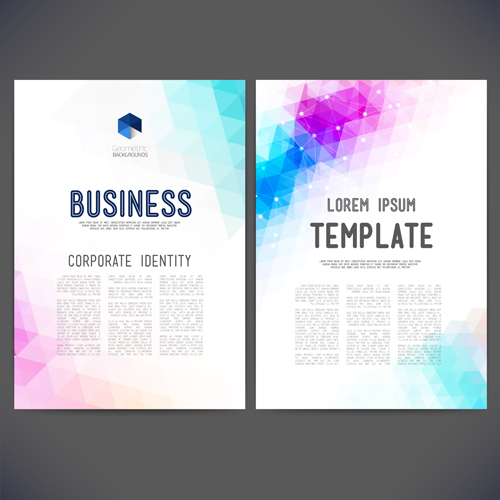 Geometric shapes business cover templates graphics 02 templates Geometric Shapes cover business   