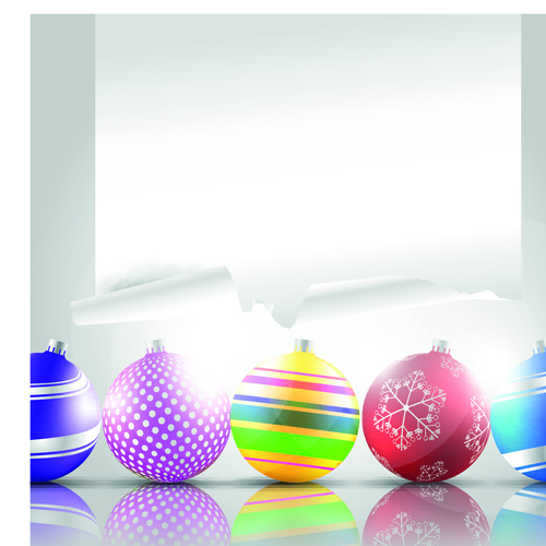 2014 Colored Christmas balls background vector 01 colored christmas balls background vector background   