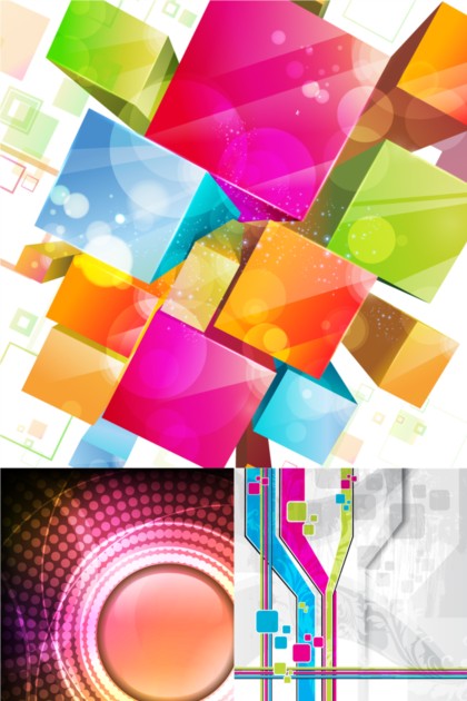 Colorful 3D background vector colorful 3d   