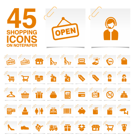 Creative shopping icons stickers vector 02 stickers sticker shopping icons icon   