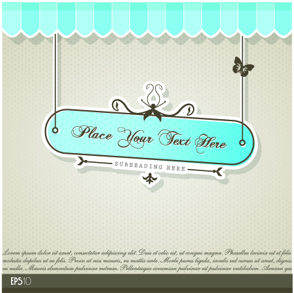 Vintage tag vector background set 02 vintage tag   