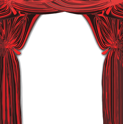 Red Stage Curtain design vector graphic 04 stage red curtain   