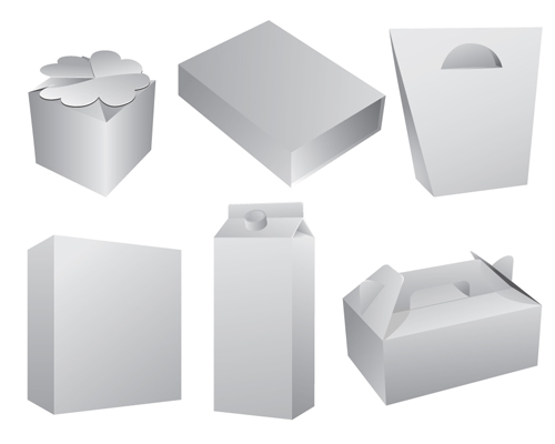 Set of Paper Packaging Box design vector 05 paper packaging box   