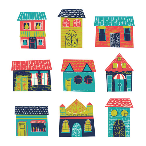 Different house set vector 04 house different   