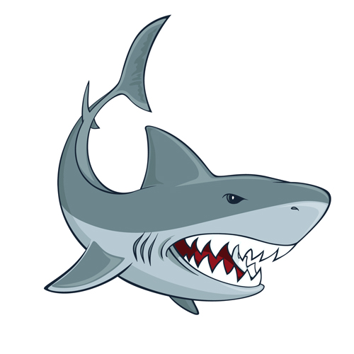 Vivid shark design vectors set 06 vivid shark   